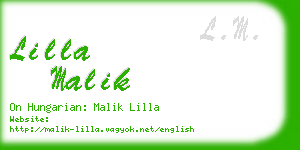 lilla malik business card